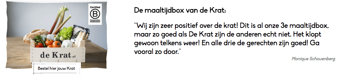 de krat maaltijdbox